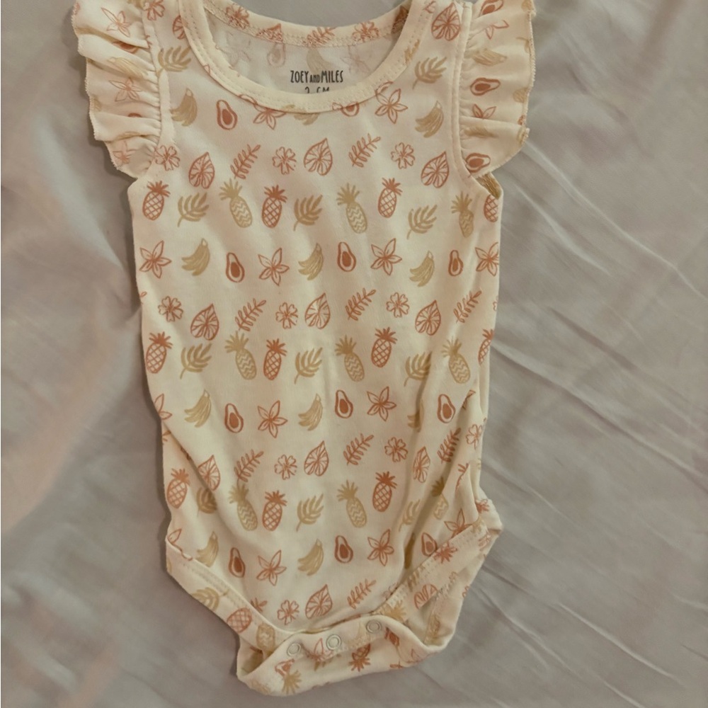 Cream and Brown babe One Piece